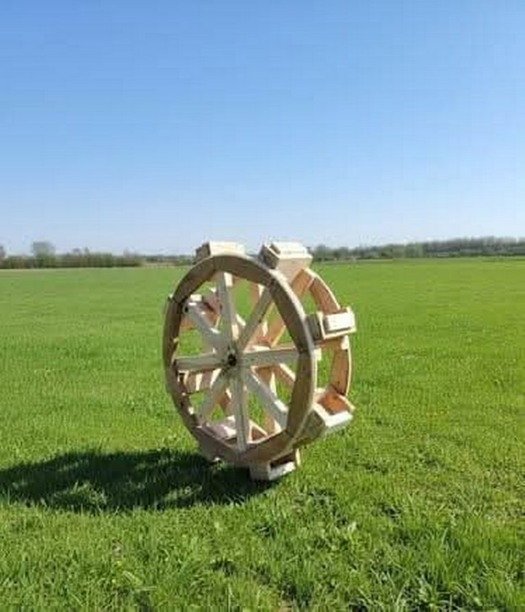 Ahşap Dönen Su Çarkı - Görsel 2