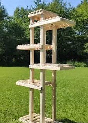 Kahverengi Çok Katmanlı Ahşap Saksılık - Görsel 2