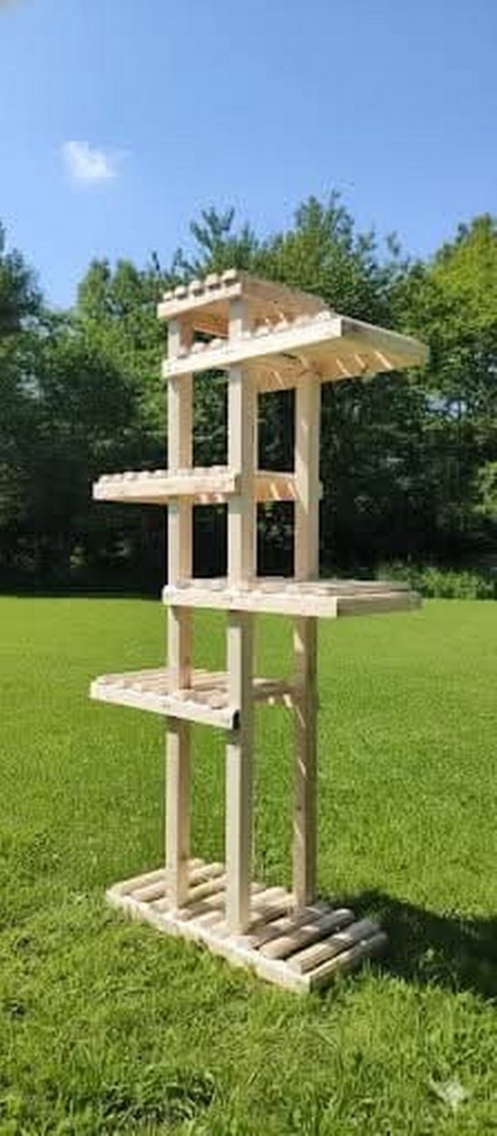 Kahverengi Çok Katmanlı Ahşap Saksılık - Görsel 2