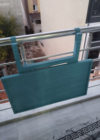 Ahşap Portatif Balkon Masası - Görsel 3