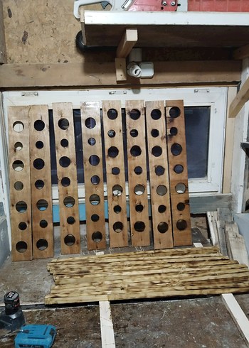 Dairesel Delikli Ahşap Lamba - Görsel 3