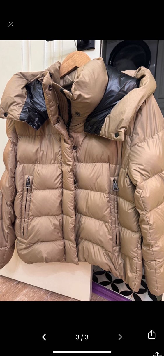 Kemerli Kısa Bej Kadın Kışlık Mont - Görsel 3