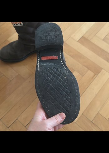 Harley Davidson kahverengi Deri Tokalı Biker Bot - Görsel 3