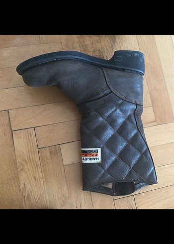 Harley Davidson kahverengi Deri Tokalı Biker Bot - Görsel 2
