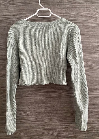 Zara Mint yeşili Düğmeli V Yaka Kadın Hırka