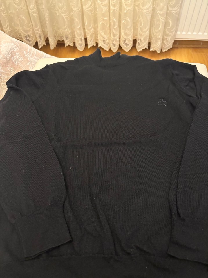 Siyah Balıkçı Yaka erkekTriko - Görsel 2