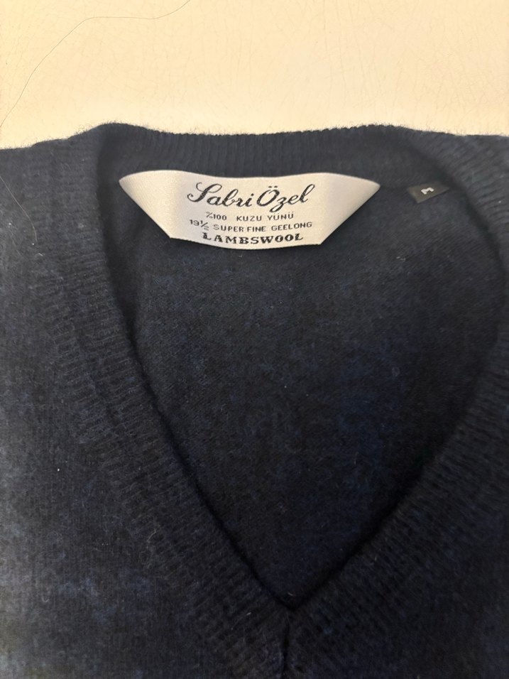 Erkek Siyah V Yaka Yün süveter #Sabri Özel - Görsel 3
