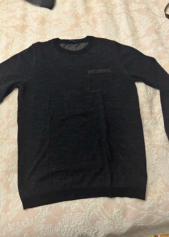 Siyah Erkek Örme Yün Sweatshirt#lufian - Görsel 3