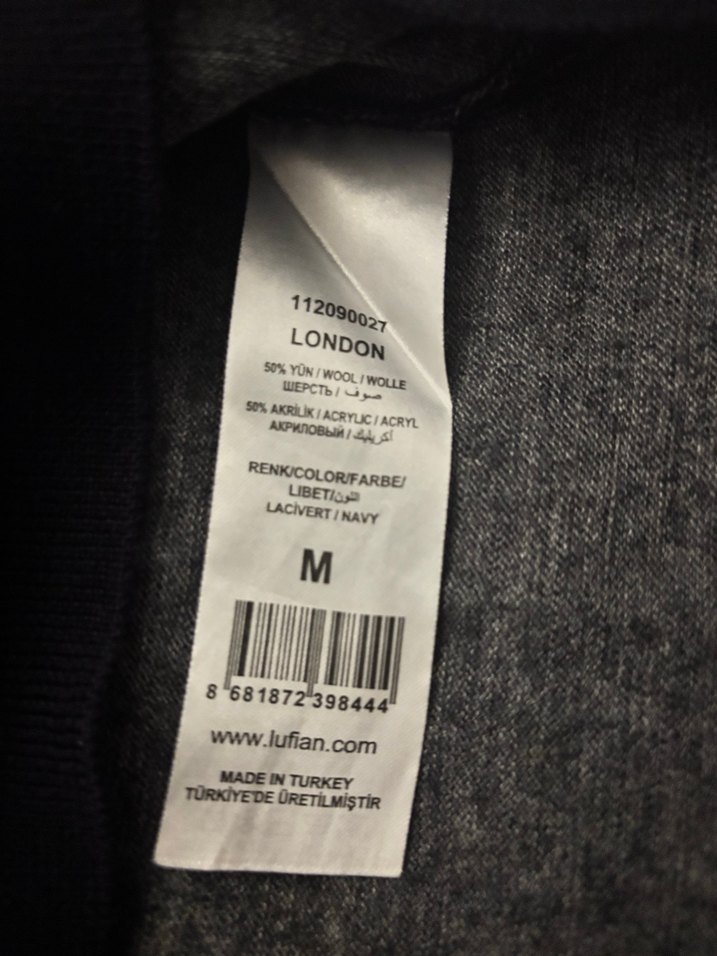 Siyah Erkek Örme Yün Sweatshirt#lufian - Görsel 4