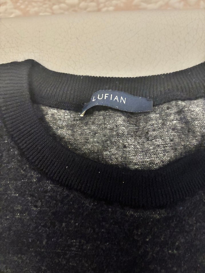 Siyah Erkek Örme Yün Sweatshirt#lufian - Görsel 2