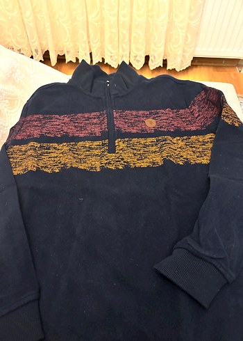 Erkek Çok Renkli Baskılı Fermuarlı Polar - Görsel 3