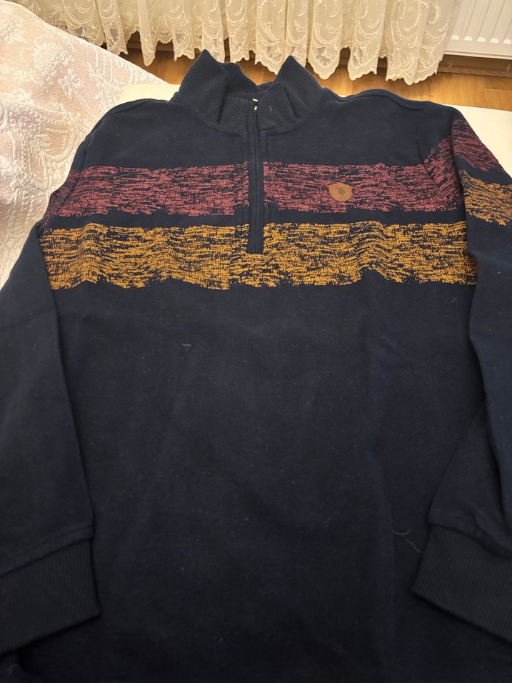 Erkek Çok Renkli Baskılı Fermuarlı Polar - Görsel 4