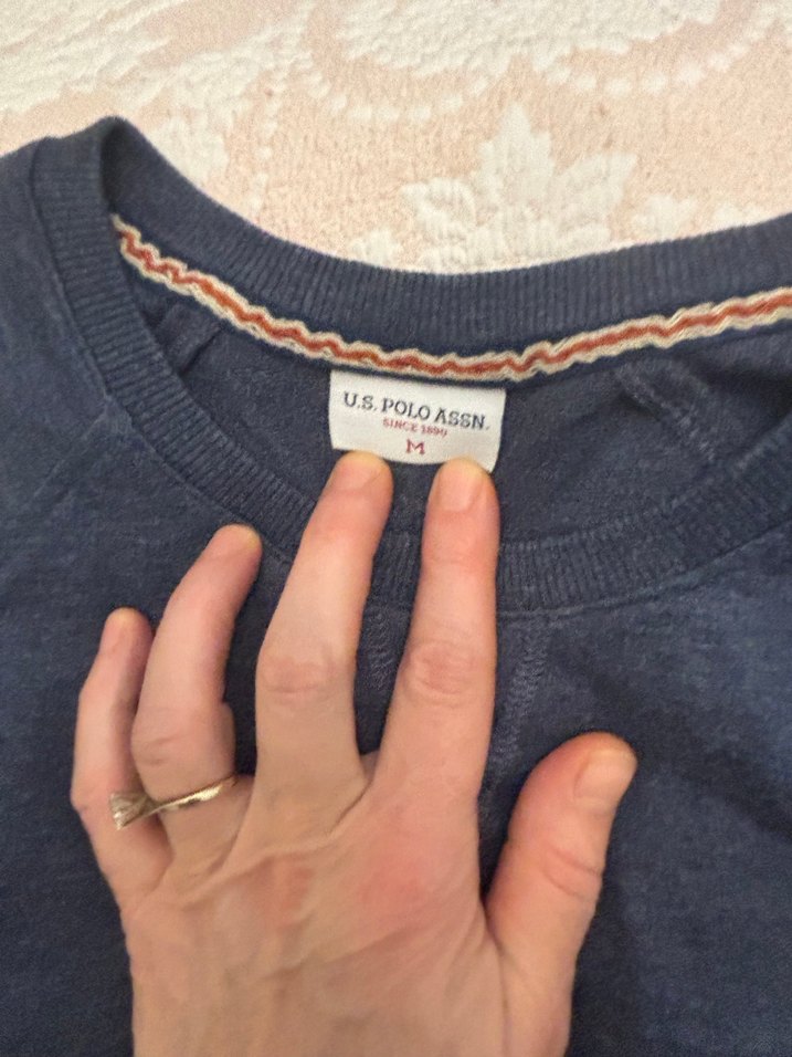 Erkek Lacivert Baskılı Kısa Kollu Polo Tişört #us polo - Görsel 3