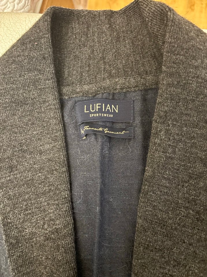 Lufian Gri Erkek Keten Ceket - Görsel 2