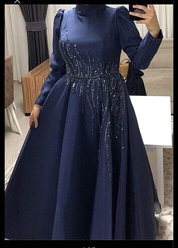 Taşlı abiye 38 beden