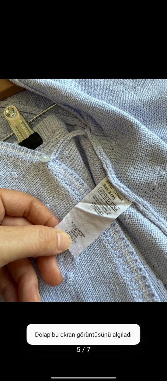 Mavi Örgü Bebek Hastane Kıyafeti - Görsel 5