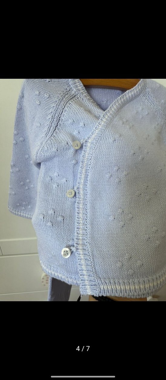 Mavi Örgü Bebek Hastane Kıyafeti - Görsel 4