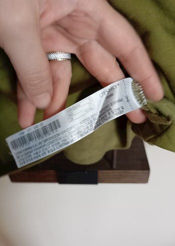 Kadın Haki Kapüşonlu Rahat Kesim Sweatshirt - Görsel 3