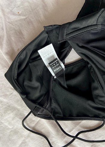 Siyah V Yaka Strappy Bustiyer - Görsel 3