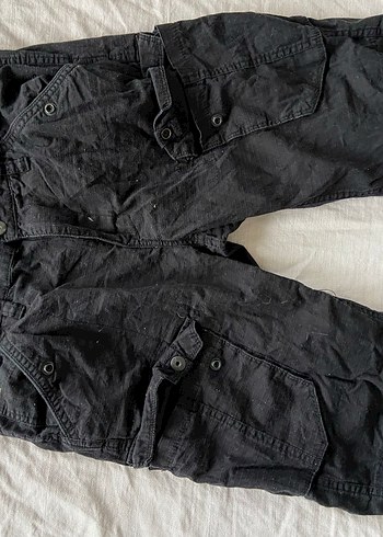 Siyah Kemerli Erkek Keten Midi Pantolon - Görsel 3