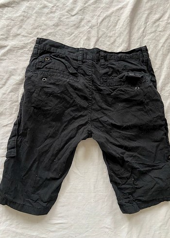 Siyah Kemerli Erkek Keten Midi Pantolon - Görsel 2