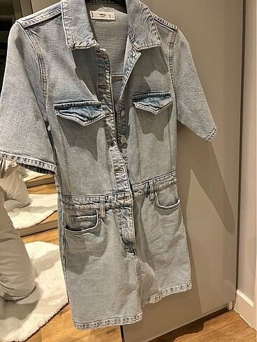 s Beden Mango denim elbise