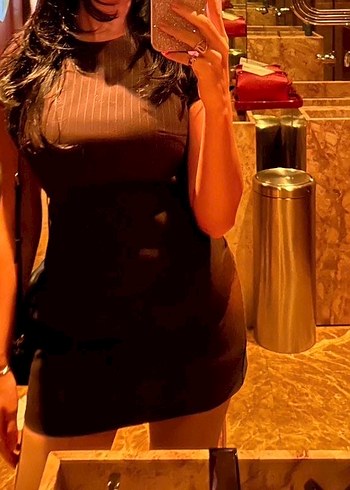 Kadın Siyah Mini  Elbise - Görsel 3