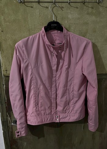 Düğmeli Pembe Street Wear Kadın Ceket