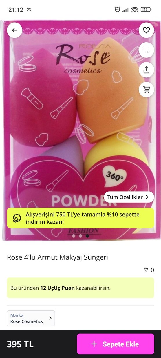 Bej Pastel Makyaj Süngeri Seti - Görsel 3