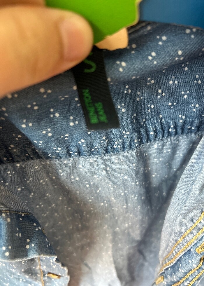 Benetton jean gömlek - Görsel 2