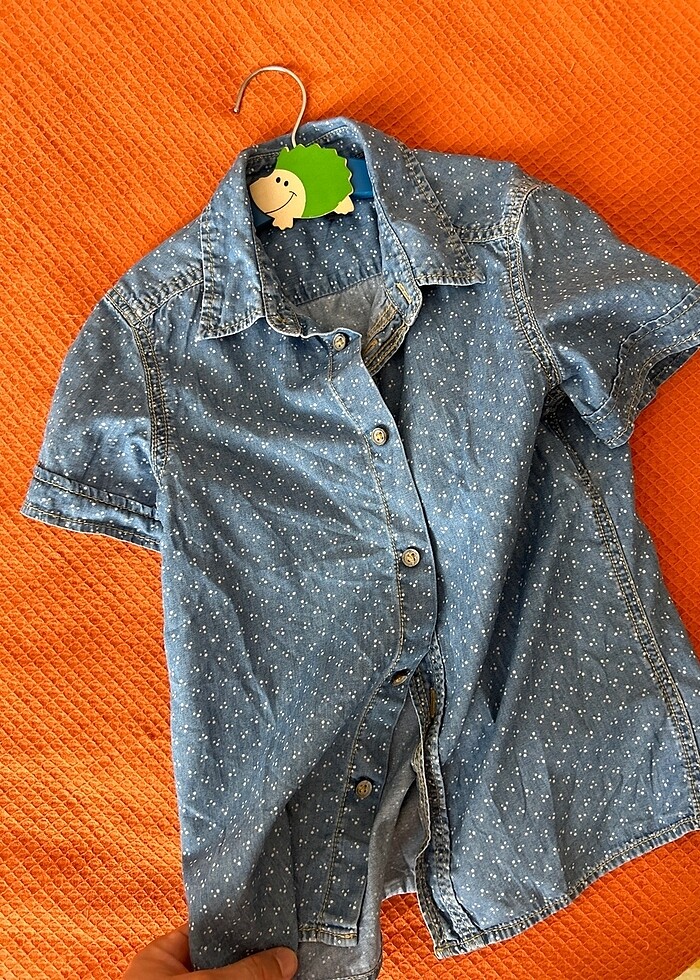 Benetton jean gömlek - Görsel 4