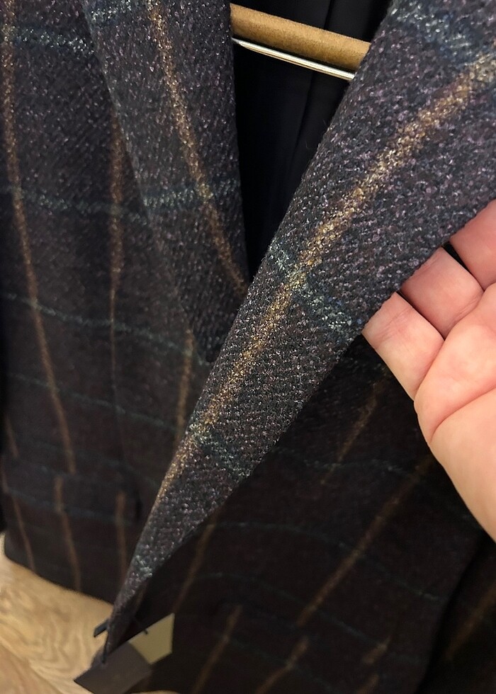 Etiketi üstünde kaşe blaZer ceket - Görsel 5