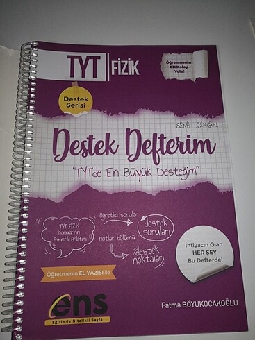  Ens yayınları tyt fizik destek defteri 