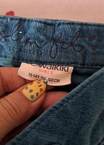 13-14 Yaş Beden mavi Renk LCW 14 YAŞ KADİFE PANTOLON