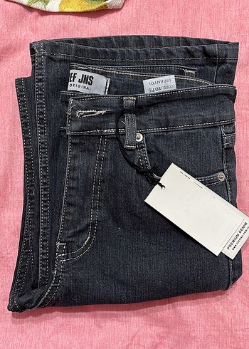 Gri Kadın Denim Pantolon Fermuarlı