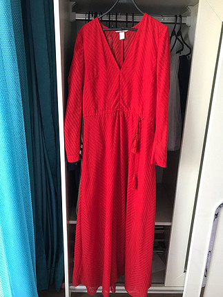 H&M kırmızı elbise