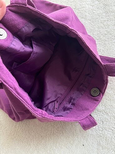 Beden mor Renk Bez totebag poşet çanta