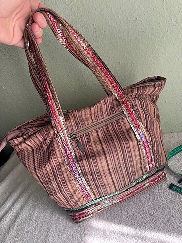 American Vintage Pullu y2k vintage bez baget çanta
