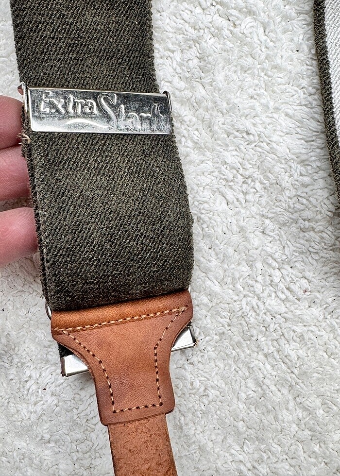 Extra Stark deri detaylı pantolon askısı - Görsel 2