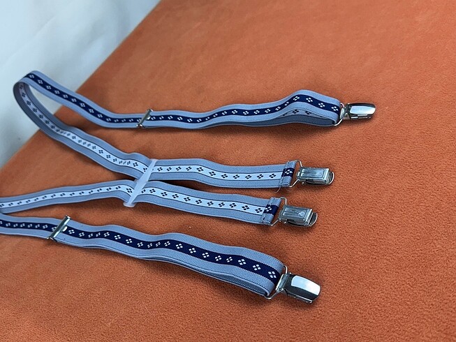 Vintage desenli lastikli pantolon askısı - Görsel 2