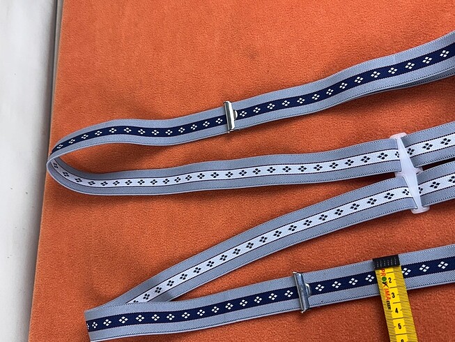 Vintage desenli lastikli pantolon askısı - Görsel 4