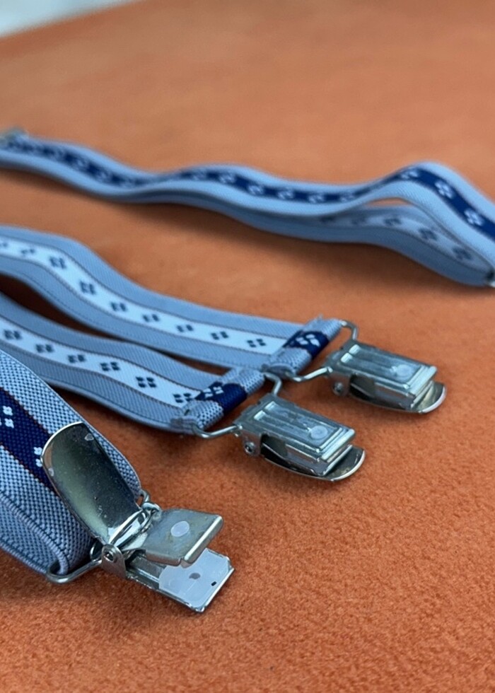 Vintage desenli lastikli pantolon askısı - Görsel 3