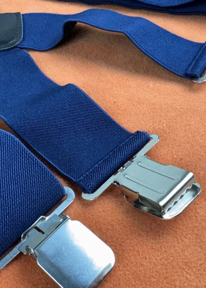 Lacivert lastikli pantolon askısı - Görsel 2