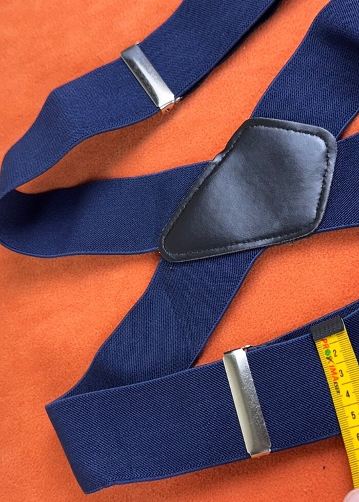 Lacivert lastikli pantolon askısı - Görsel 3