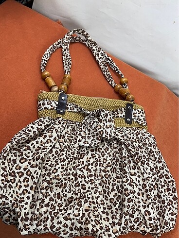 American Vintage Leopar desenli vintage kol çantası