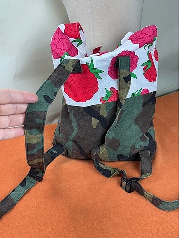 American Vintage Kamuflaj desenli el yapımı sırt çantası
