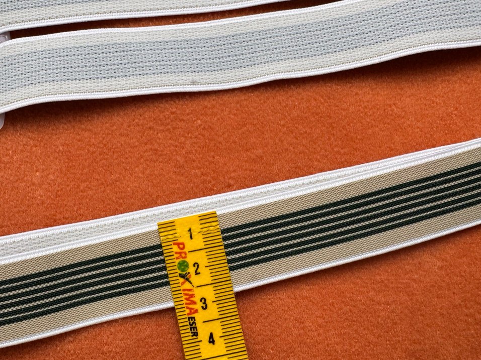 Çizgili Elastik pantolon askısı - Görsel 3