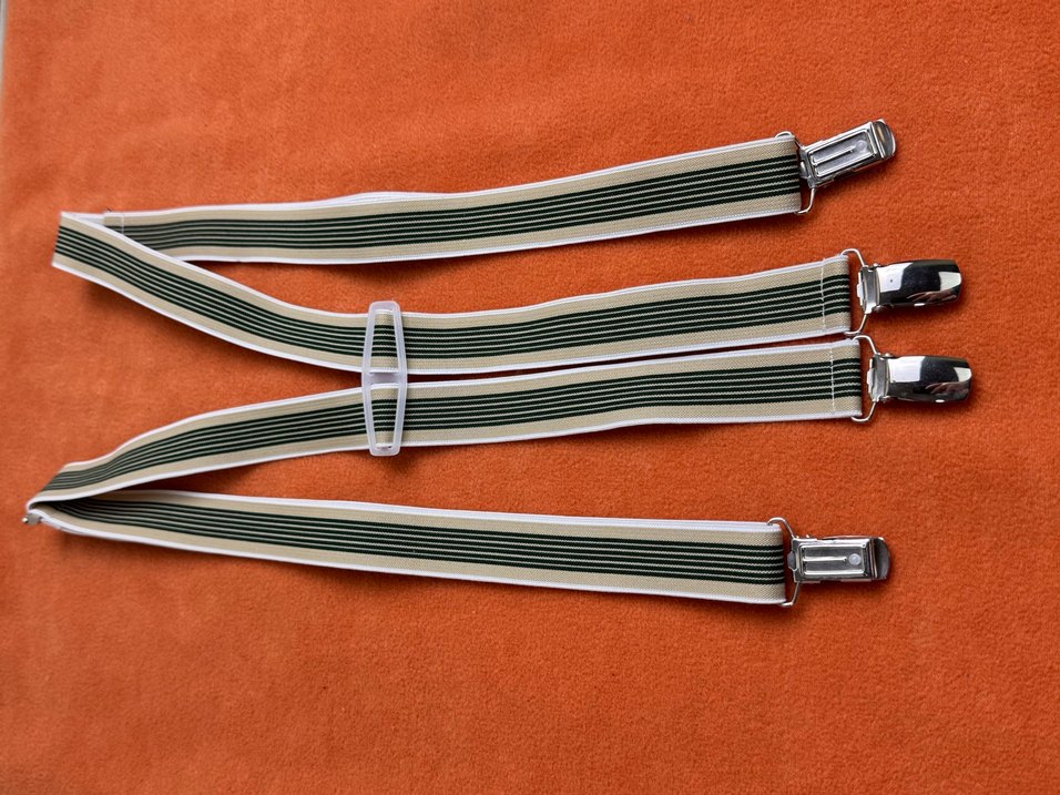 Çizgili Elastik pantolon askısı - Görsel 4