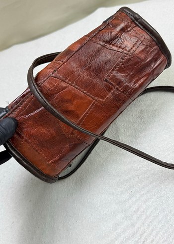 Antika Vintage Yılan Desenli Deri Kadın Çanta - Görsel 4