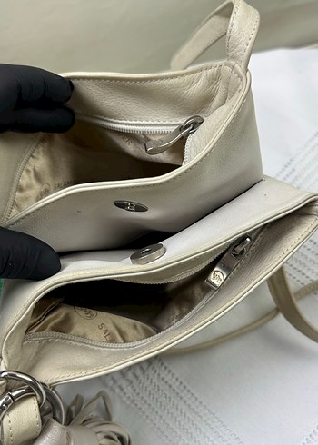 Salamander püsküllü deri omuz çantası - Görsel 7